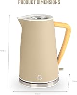 Swan Nordic Cordless Jug Kettle 1.7L 3KW Oatmeal White Fast Boil view 6