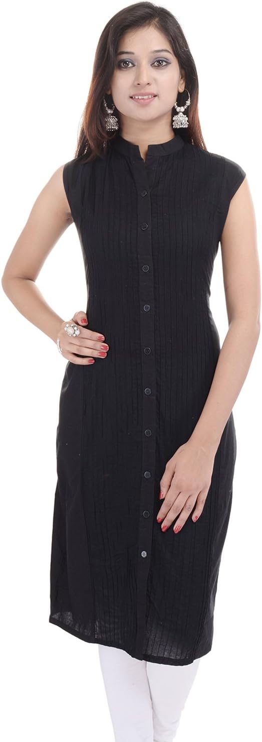 Ramkudi Indian Women's Plain Cotton Kurti Top