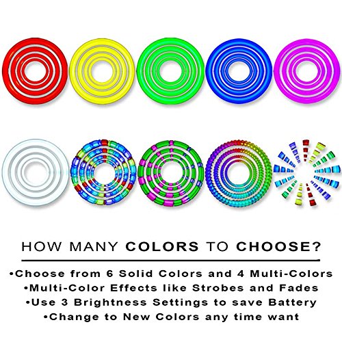 UltraPoi – UltraWire Mini – Multi Color String Lights for Bike, Camping, Festivals, Safety, Emergencies - Portable Battery LED Stip - Better Than El Wire