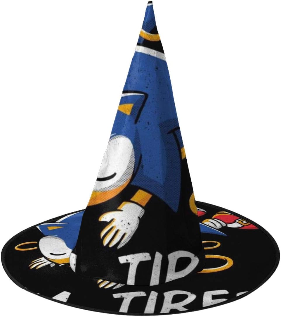 NUJSHF Tired Sonic Witch Hat Halloween Unisex Costume For Holiday Halloween Christmas Carnivals Party