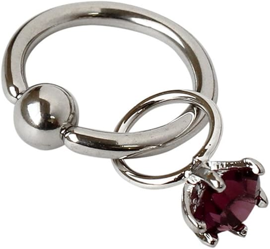 Amazon 軟骨ピアス リング ボディピアス 14g キャプティブ 指輪チャーム 1個売 チャームカラー パープル ボディピアス 通販