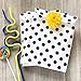 Navy Blue and White Paper Treat Sacks - Chevron Polka Dot Favor Bags - 5.5 x 7.5 Inches - 48 Pack