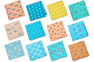 HexaFun 100% Pure Organic Cotton Unisex Handkerchief, Large Size