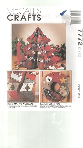 Download Amazon Com Home For The Holidays Mccalls Crafts Sewing Pattern 7772 Christmas Projects To Sew Arts Crafts Sewing PSD Mockup Templates