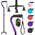 BeneCane Walking Cane for Women and Men-Large Quad Cane-Foldable and Sturdy Offset Walking Cane-Portable 4 Prong Canes for Men and Women