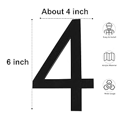 6 Inch Apartment Numbers for Door, Self Adhesive