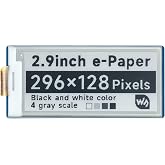 waveshare 2.9inch E-Paper E-Ink Display Module for Raspberry Pi Pico 296&times;128 Pixels Black/White Partial Refresh Support with SPI Interface