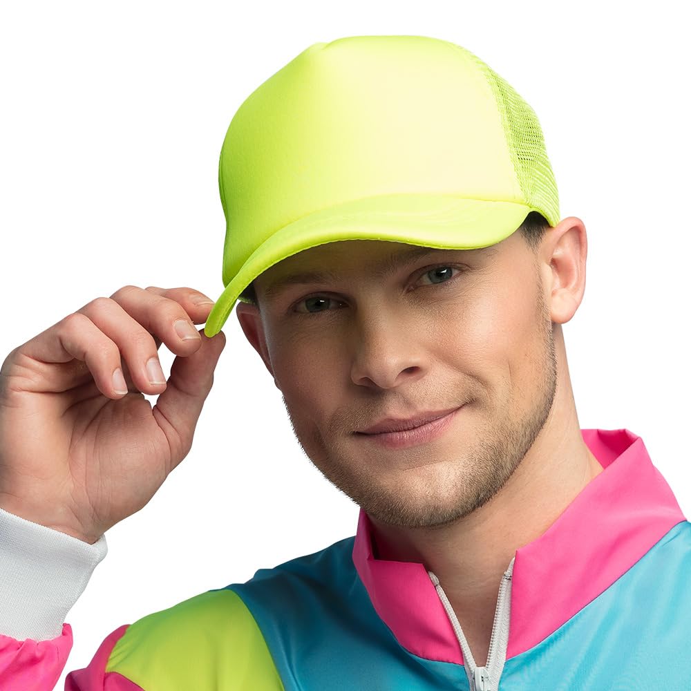 Boland - Neon Baseball Cap for Adults, Cap, 90s Baseball Cap, Festival, Carnival and Theme Party