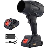 Cordless Leaf Blower, 21V Electric Handheld Leaf Blower with Battery and Charger, Lightweight Leaf Blowers, Dust Cleaner Portable for Lawn Care, Patio Cleaning & Blowing Drying