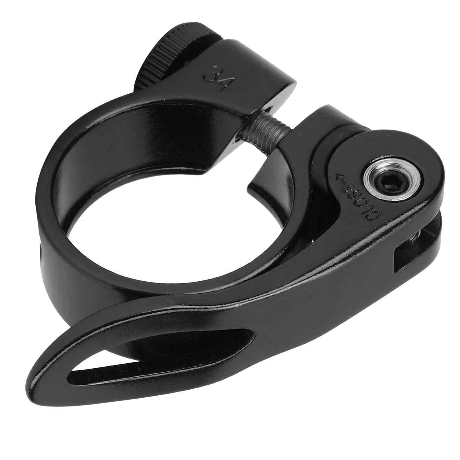 Bike Seat Post Clamp, 27.2mm/ 28.6mm/31.8mm Aluminum Alloy Quick Release Seat Clamp for Road and Mountain Bicycle(Black)