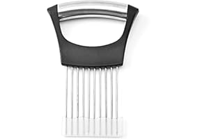 Fruit & Onion Cutter Tool with Stainless Steel Needles – Handheld Lemon Slicer Guide for Potatoes, Tomatoes, Avocados & Eggs,