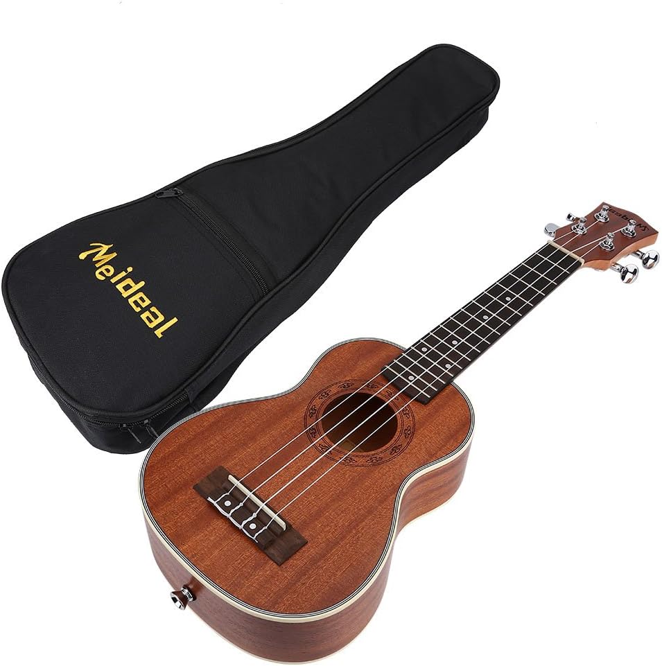 Dilwe Sopran Ukulele mit Tasche, 21 Zoll 4 Saiten Sapelli Konzert