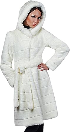mink fur hooded coat