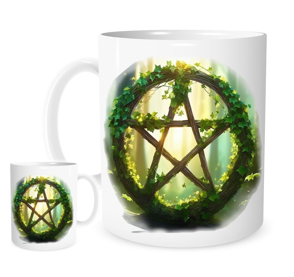 Pagan Pentagram Symbol. 11oz Ceramic Mug for Tea or Coffee