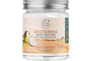 Petal Fresh Pure, Restoring Body Butter, Heals, Repairs & Protects Skin with Honey & Coconut Oil, 8 Fl oz