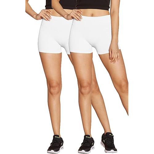 Urban Look Super Stretch Body Enhancing Seamless Ribbed Slip Shorts Biker Shorts for Under Dresses and Workout