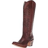 Corral Boots Women's Embroidery Tall Top Snip Toe Western Cowgirl Style Leather Knee-High Boots