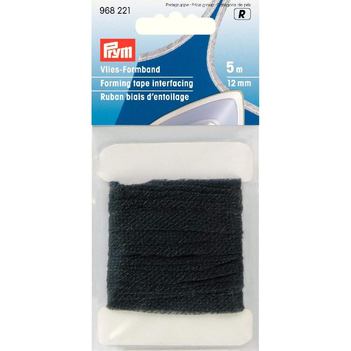 Prym Edge Tape interfacing, 12mm, Anthracite, 5m, Grey, 12