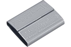 JIADIstrap Closed (Push Type) Seals for 3/4" Width Steel Strapping Galvanized Rust Prevention Metal Clips for Heavy Pallet Banding Packaging(1000)