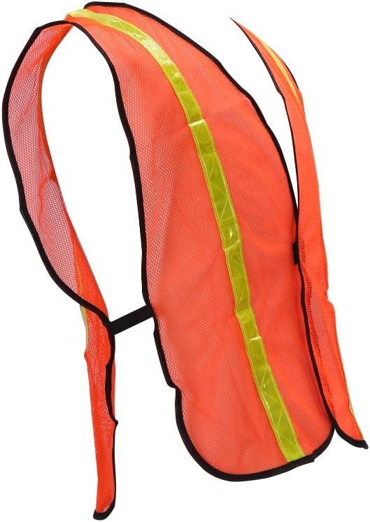 High Visibility Safety Vests 10 Packs, Adjustable Size, Lightweight Mesh Fabric, Wholesale Reflective Vest for Outdoor Works, Cycling, Jogging, Walking, Sports - Fits for Men Women ( Neon Orange) - - 