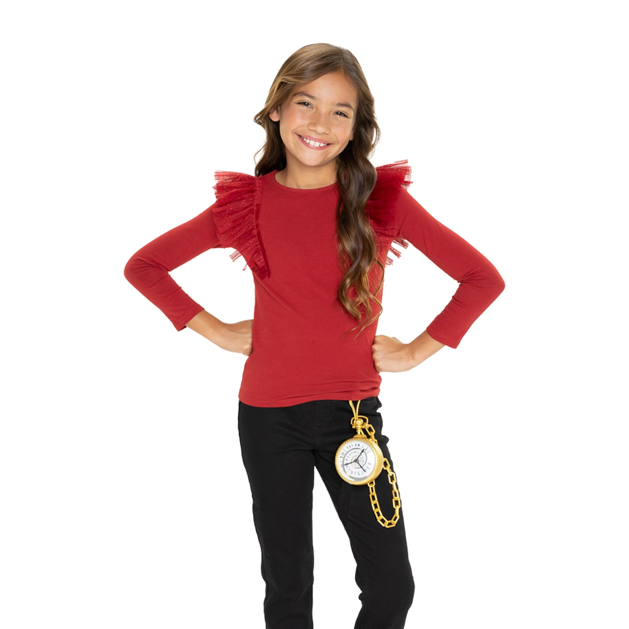 Disney Descendants: The Rise of Red Time Travel Pocket Watch Role Play Accessory Plays Sound and Phrases from The Movie! Clip-On to Take It with You! Ages 3+