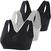 Topwhere Women's Cotton Wireless Sleep Bra for Nursing and Maternity