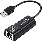 Ethernet to USB,USB to Ethernet Adapter,100Mbps to USB 2.0，Network Adapter for Laptop Computer,Desktop Computer,MacBook Pro,Compatible with Windows, macOS, and Linux