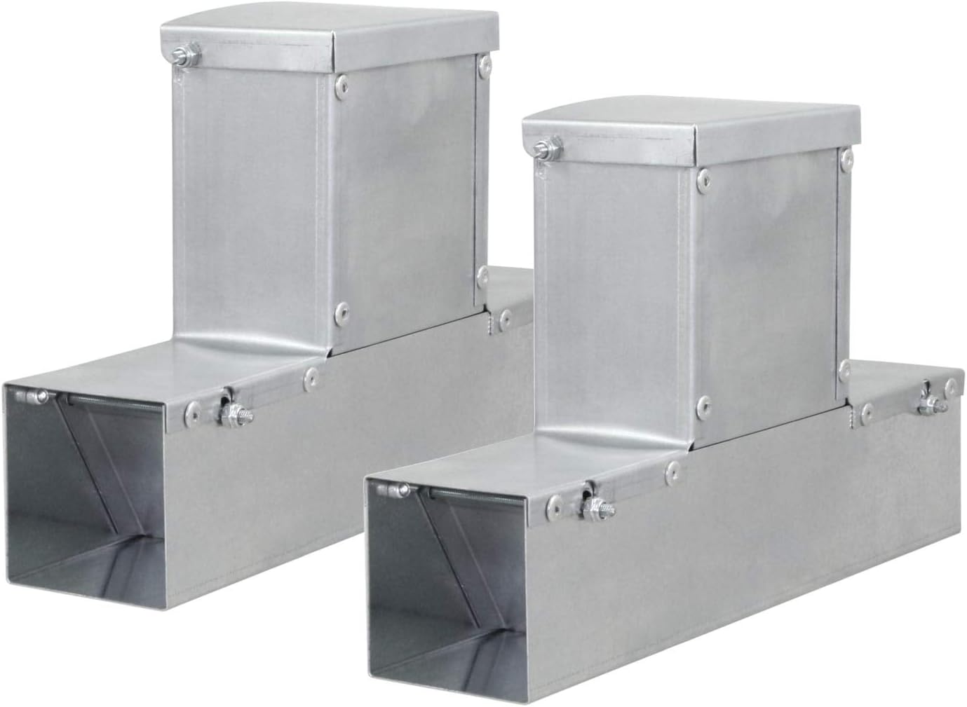 Agrarflora 2X Maulwurffalle 27cm, verzinkt, Lebendfalle für Maulwürfe und Wühlmäuse, mit Doppeleingang und Kontrollschacht, Wühlmausfalle zur Wühlmausbekämpfung, 2er-Sparset zum Vorteilspreis