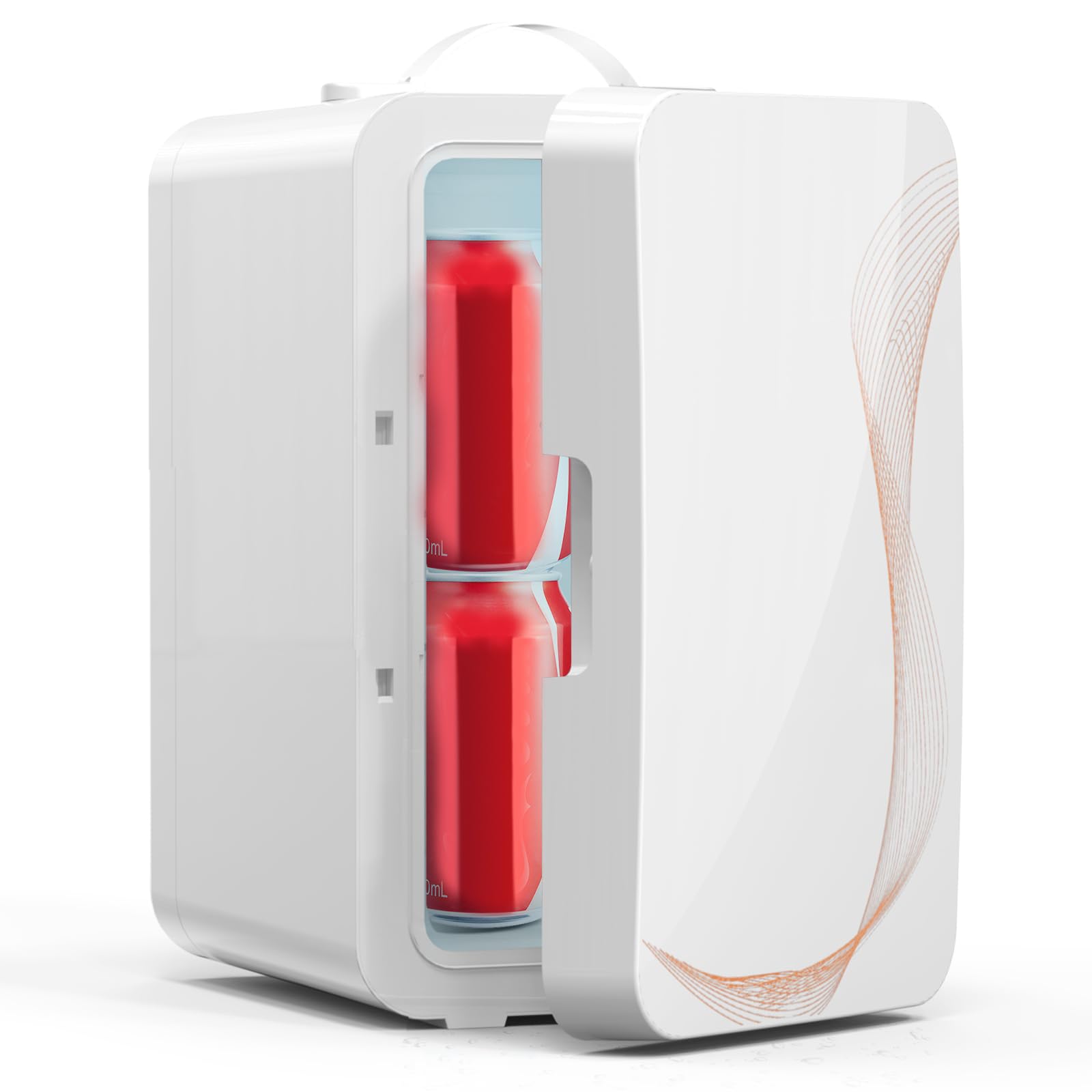 Photo 1 of Mini Fridge for Bedroom, 6L/8 Cans Skincare Fridge Portable Small Refrigerator, Cooler and Warmer Compact Refrigerator for Skin Care Makeup, Office Dorm and Car, Includes Home Plug & 12V Car Charger