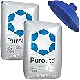 Purolite C100E High Capacity Water Softener Refill Kit - 2 cu ft (64k) with funnel