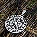 TTKP Valknut Pagan Amulet Vegvisir Viking Wax Cord Scandinavian Norse Jewelry Runes Pendant Necklace