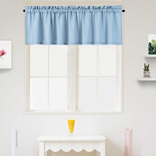 Amazon Com Idealhouse Airy Blue Curtain Valances Draperies