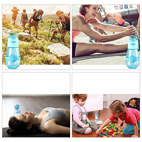 Kids Water Bottle Sport Water Bottle with Cooling Fan Outdoor Water Bottle with Handle for Kids Best Use for Outdoor Activities, School, Gym - Thumbnail 4