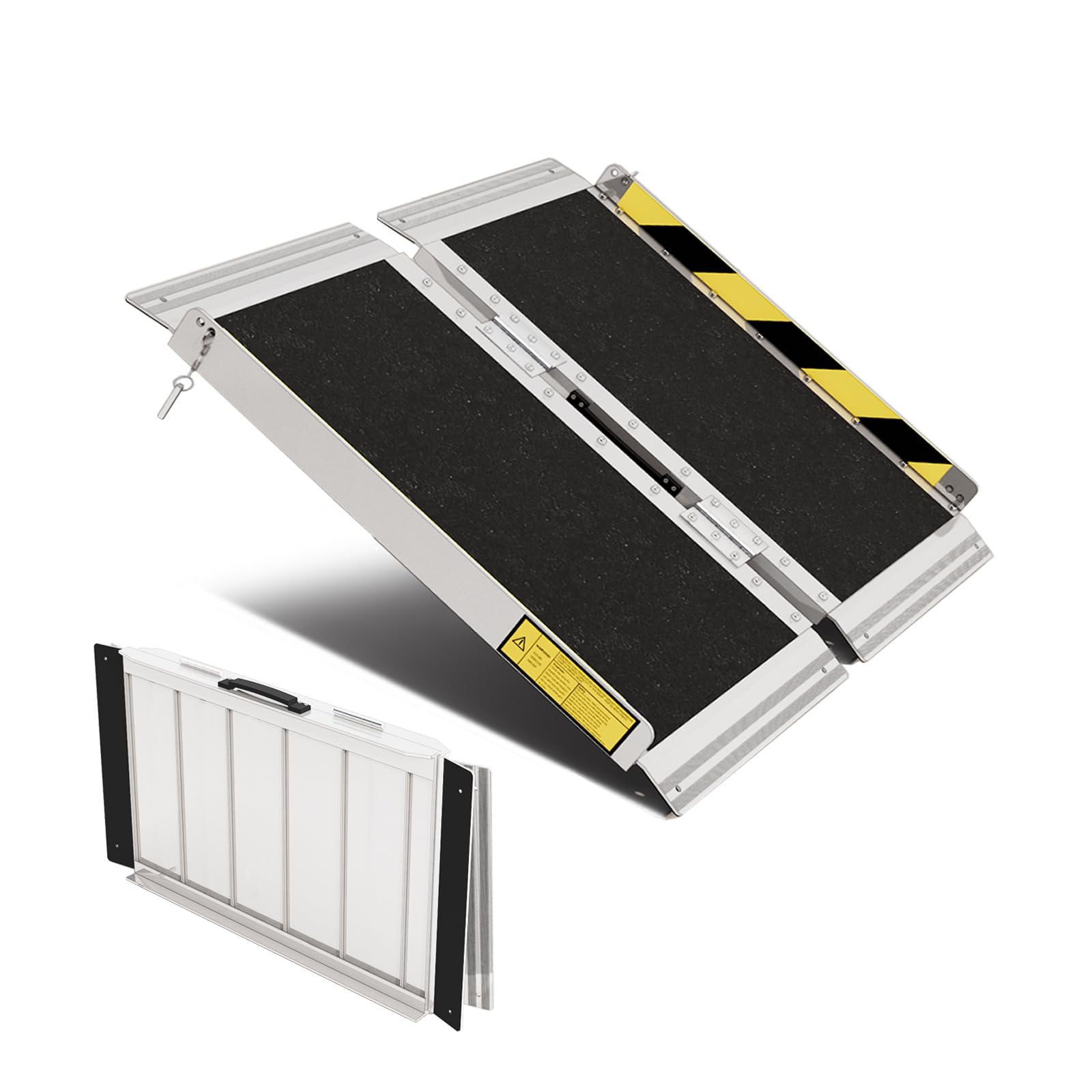 Photo 1 of EXFORGE Wheelchair ramp 2FT,Non-Slip Aluminum Wheelchair ramps for Home Steps,Folding Handicap Ramp,ramps for Home,doorways,Stairs,Weight Capacity up to 600LBS (2FT (Usable Height 2-6 inch))