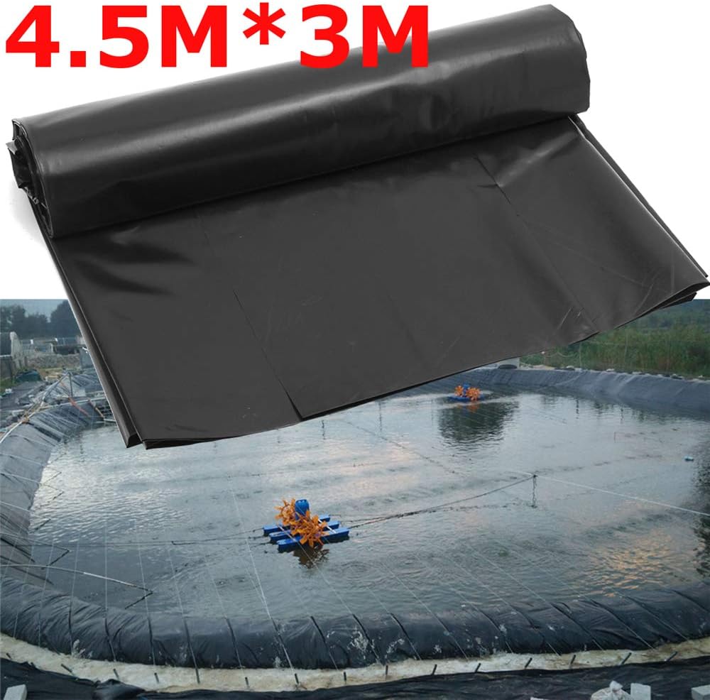 Xueliee 4.5X3M Pond Liner Gardens Pools Membrane Reinforced Landscaping Underlaymentent HDPE Cover