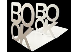 Winterworm Cute Fashion Book Style Nonskid Bookends Art Bookend Home Office Kitchen Book Shelf (White)