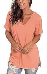 Pluse Size Tops for Women Summer Short Sleeve
