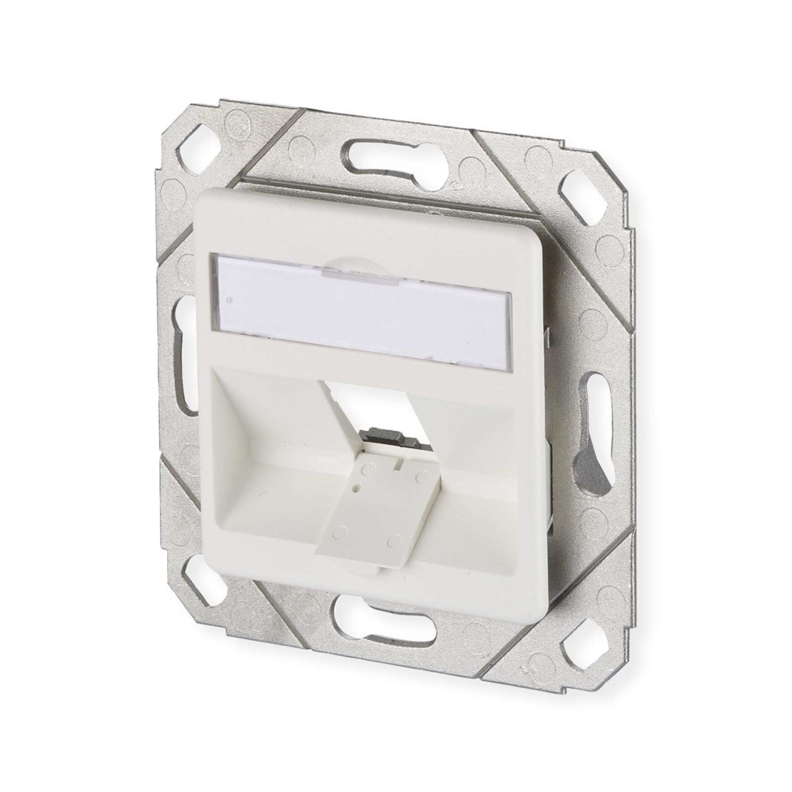 TR E-DAT module UPk-socket 88 Cat.6, r-ws, unequipped for E-DAT module, pure white