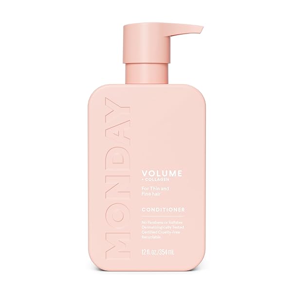MONDAY HAIRCARE VOLUME CONDITIONER WITH HYDROLYZED COLLAGEN, COCONUT OIL, SHEA BUTTER & MACADAMIA OIL FOR THIN, FINE & FLAT HAIR 354 ML