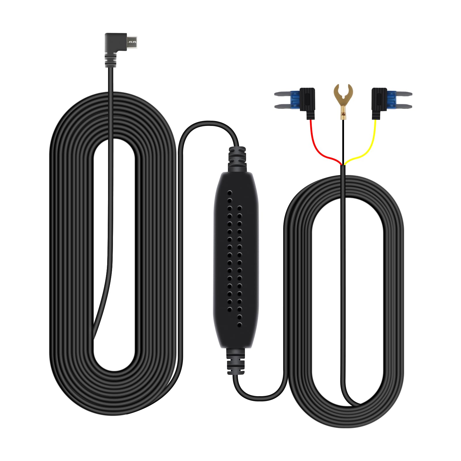 Jansite Hardwire Kit USB C Type-C Port for Dash Cam Mirror Support Time-Lapse Video Low Voltage Protection 12V-24V to 5V 9.8ft
