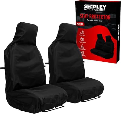 Shipley Motor Factors Heavy Duty Front Seat Covers Oxford Waterproof Pair