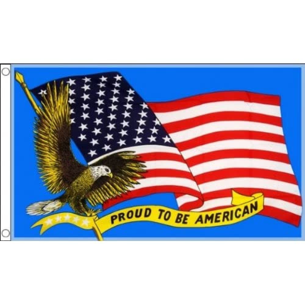 AZ FLAG - Proud To Be American Flag - 3x5 Ft - 100D Polyester Usa - United States Banner with Two Metal Grommets - Fade Resistant - Vivid Colors - 3' x 5' Feet - 150x90 Cm