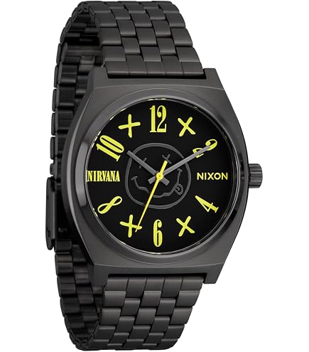 Amazon.com: NIXON x Nirvana Smiley Sentry Wobble A1417- Mens