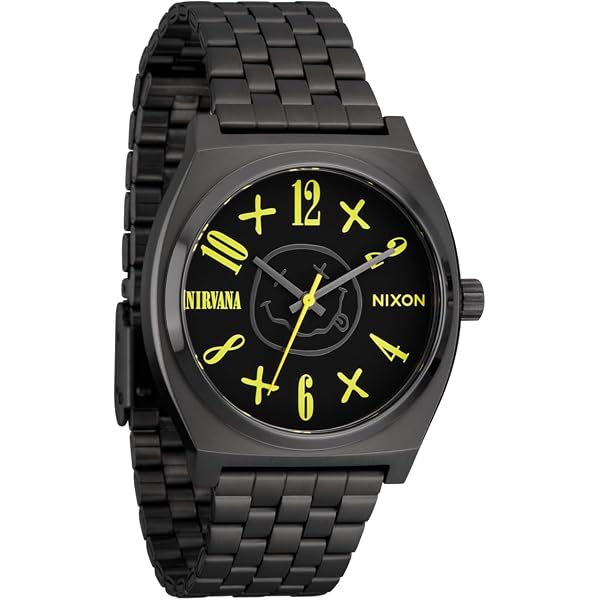 Amazon.com: NIXON x Nirvana Smiley Sentry Wobble A1417- Mens
