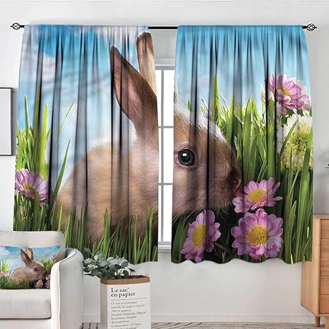 Amazon Com Renteriadecor Easter Kitchen Curtains Grass And Spring