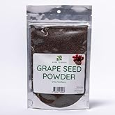 Herb To Body Grape Seed Powder - 4oz, Wildcrafted Vitis Vinifera, Grape Seeds Powder for Smoothies, Herbal Blends, Baking, and DIY Uses