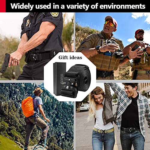 MOZETO Tactical Belts for Men Military Style Work Hiking Riggers 