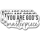 (3Pcs) You are Gods Masterpiece Sticker, Gifts Decorate Books Laptop Phone, Water Bottles Kindles Stickers, Tumbler Sticker Waterproof Vinyl Decorate Sticker 3" Inch