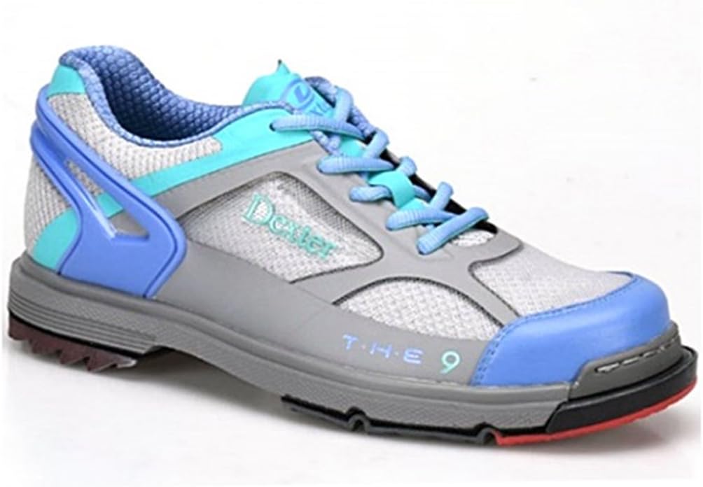 Dexter Womens SST The 9 Bowling Shoes- Grey/Periwinkle/Aqua