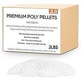 2 lb Poly Pellets Weighted Stuffing Beads,Bean Bag Filler Beads,Plastic Pellets Weighted for Stuffed Animals,Poly for Bean Bags, Crafts,Doll and Blankets